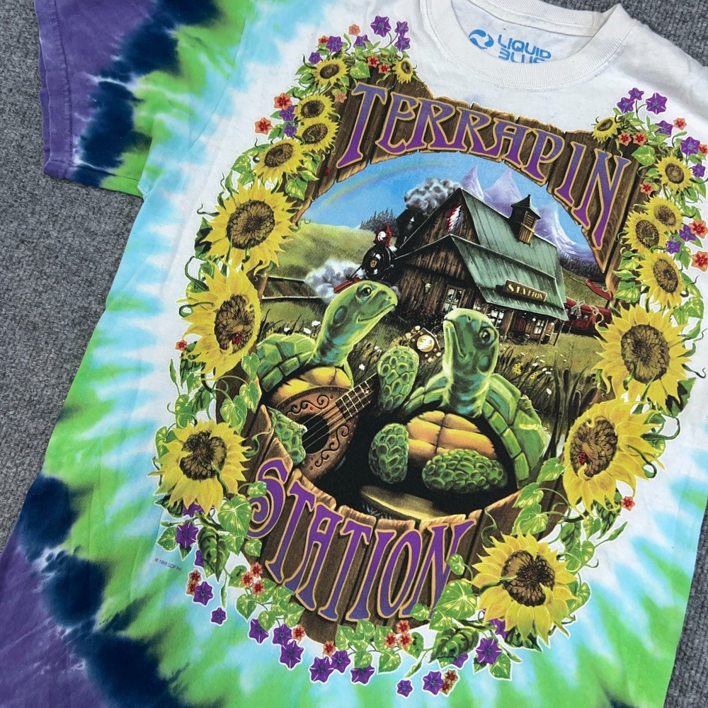 Liquid Blue Terrapin Station Tie-Dye Tee - Green, Purple, Yellow